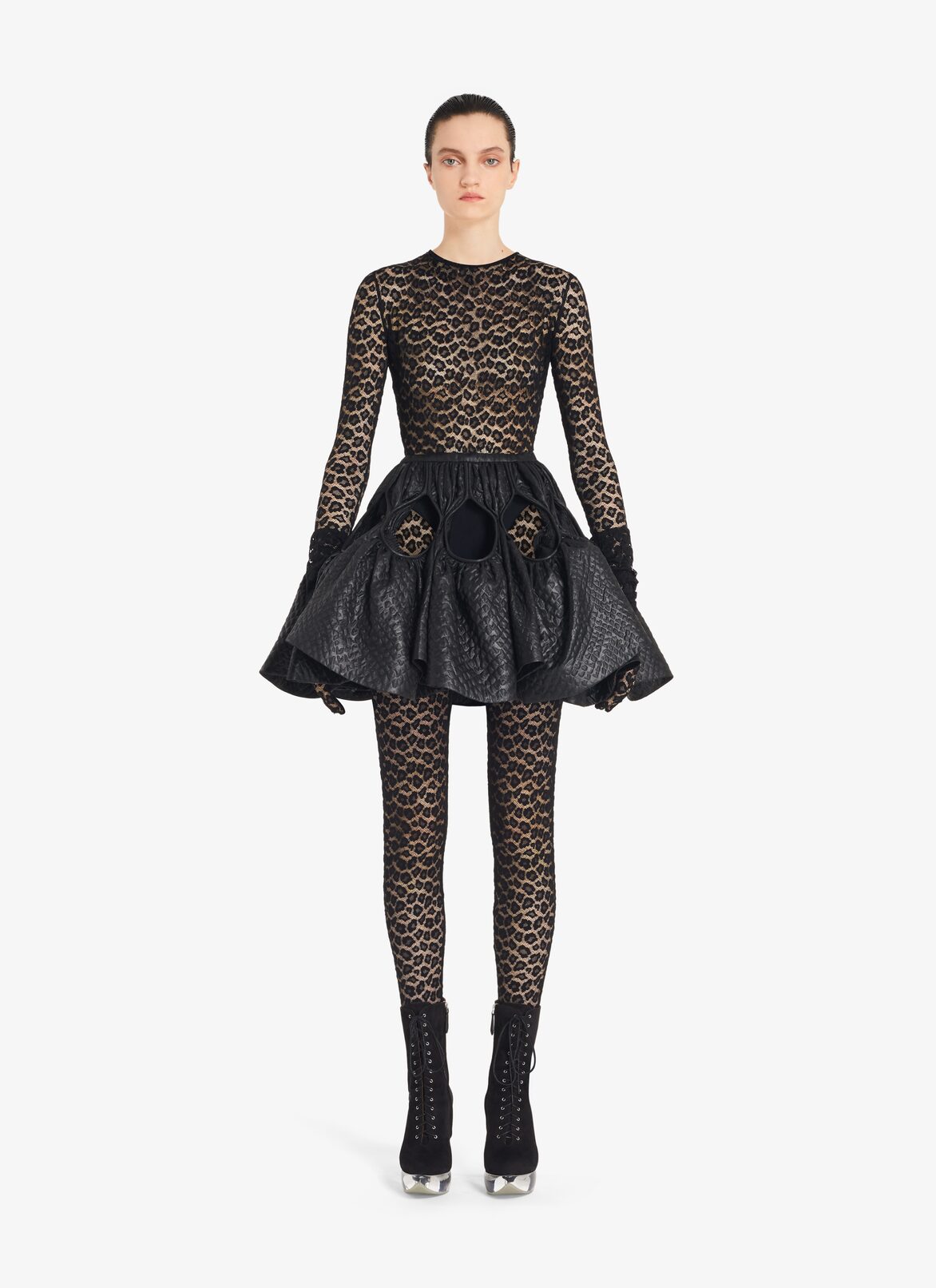 Leopard Lace Body ALAÏA BLACK LEOPARD LACE BODY
